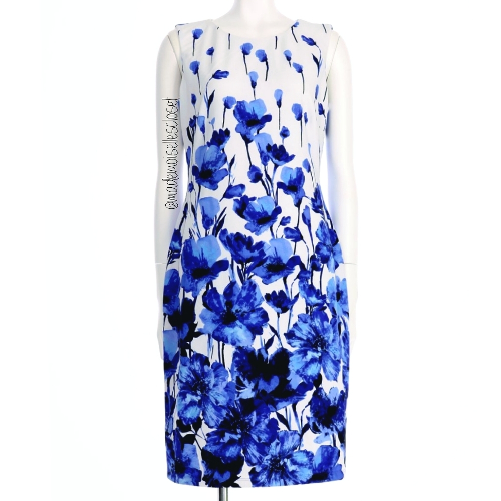 White Floral Print Dress Sz 6